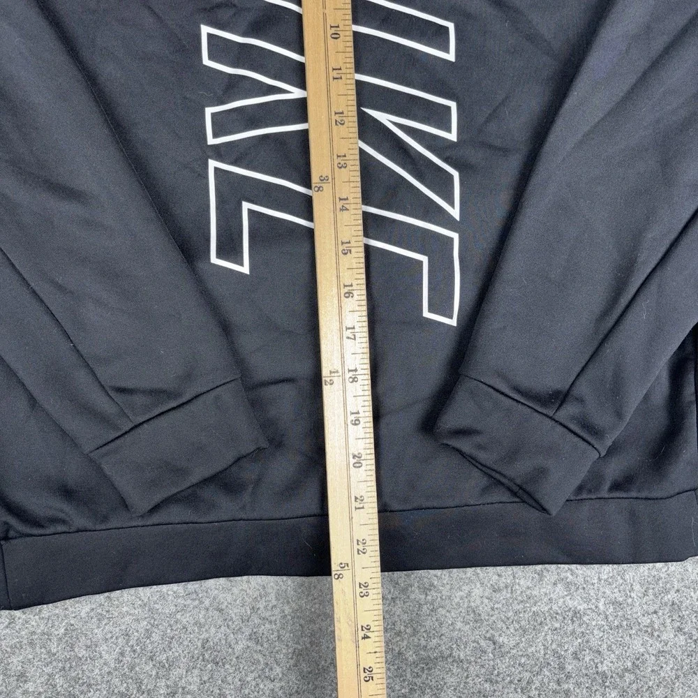 Nike Hoodie Mens Small Black Fleece Lined Pullover Gym Athletic Swoosh Logo EUC